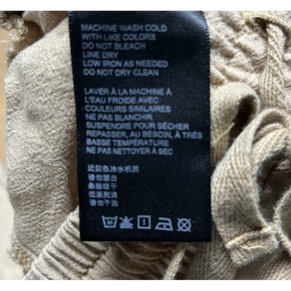 Urban Outfitters Oversized Beige Linen Blend Utility Joggers Womens S  Pockets - Picture 12 of 14